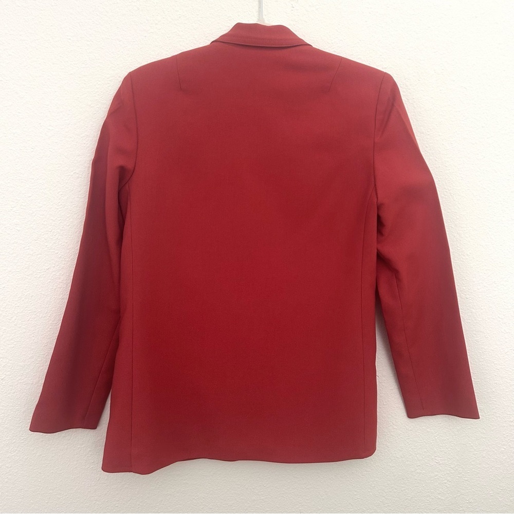Vintage 70's Action Country by Trissi Cherry Tomato Red Blazer Jacket Size Small - Picture 9 of 12